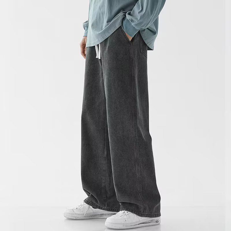 Korean Fashion Men's Baggy Jea - огляд і ціна Men'S Fashion Grey Jeans