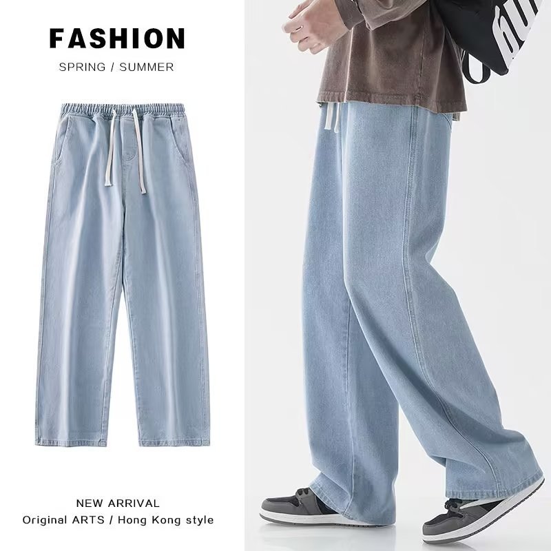 Korean Fashion Men's Baggy Jea - огляд і ціна Men'S Fashion Grey Jeans
