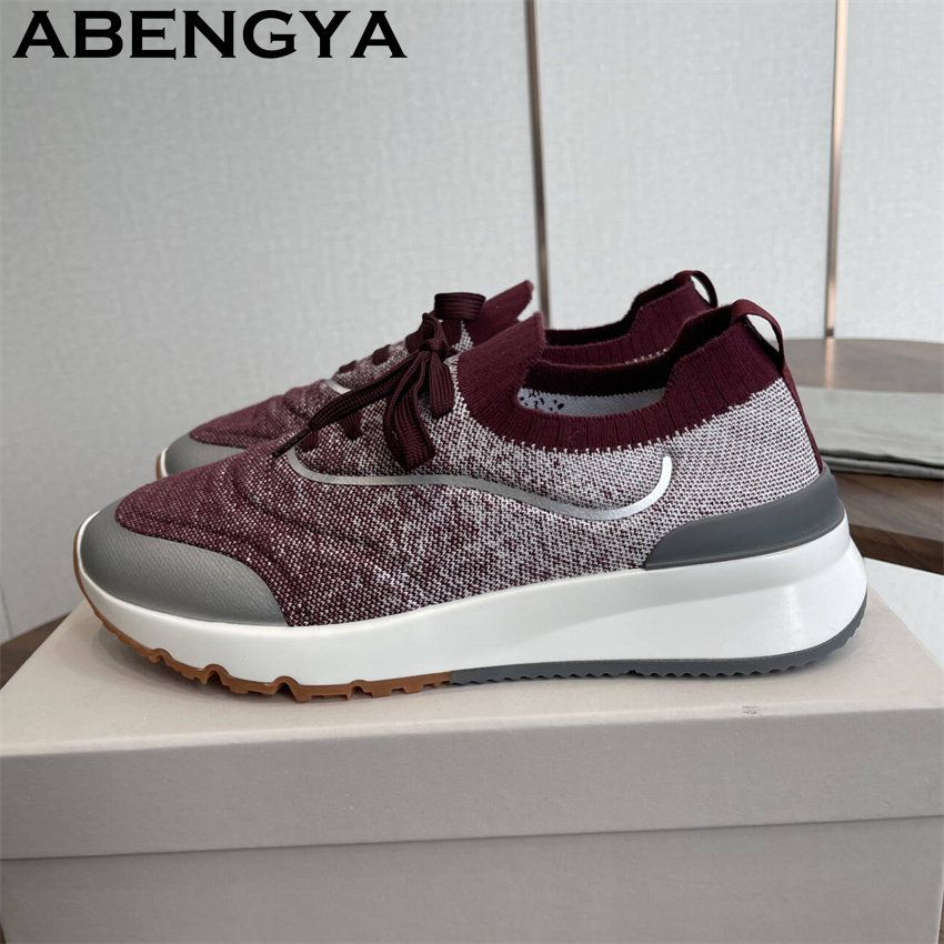 Men New Multicolour Knitted lo - огляд і ціна Mens Fashion Trainers